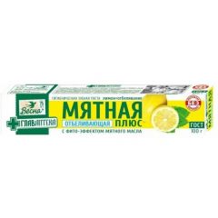 Зубная паста Весна Главаптека Мятная, отбеливающая, лимон, 90 г