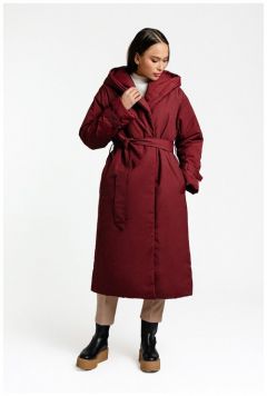 Пальто женское утепленное DREAMWHITE К655-1-12-42W, размер 44, цвет бордовый Vino