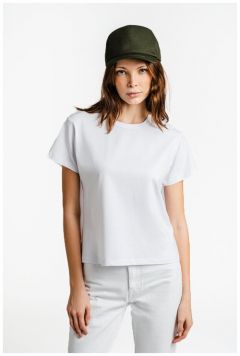 Базовая женская футболка DREAMWHITE ТР012, размер M, цвет черный