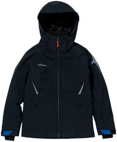 Куртка Phenix, силуэт свободный, снегозащитная юбка, пояс/ремень, карманы, несъемный капюшон, регулируемый капюшон, утепленная, ветрозащитная, водонепроницаемая, размер 48, черный
