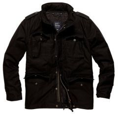 Куртка Vintage Industries демисезонная, капюшон, манжеты, утепленная, размер XL, черный
