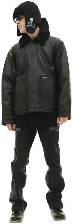 Nahmias Кожаная куртка с меховым воротником XL