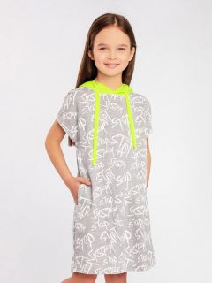 Платье YOULALA, хлопок, размер 110-116(64), серый