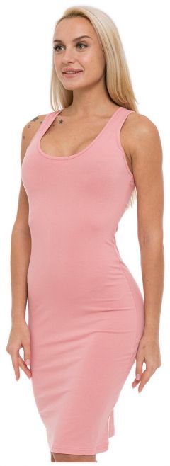 Платье-майка Lunarable, хлопок, повседневное, прилегающее, макси, размер 50 (XL), розовый