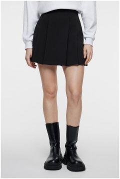 Юбка-шорты мини костюмная с плиссировкой спереди Befree 2321518711-50-S черный размер S