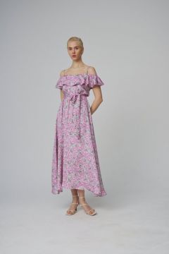 Платье FLOWERS (XS / Пудра / 17728)