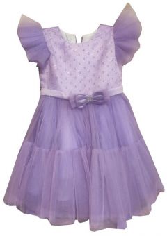 Платье ТЕХНОТКАНЬ, нарядное, однотонное, размер 26, фиолетовый