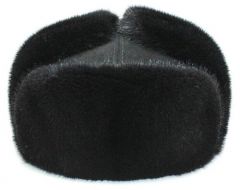 Шапка ушанка Мария зимняя, подкладка, размер 63, черный