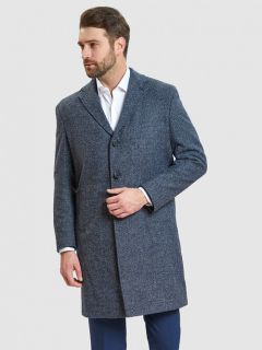 Пальто KANZLER демисезонное, средней длины, подкладка, карманы, внутренний карман, без капюшона, размер 50, голубой