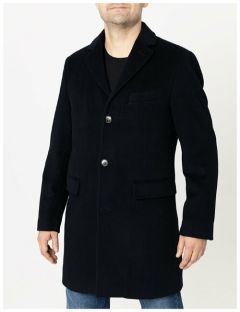 Пальто Pierre Cardin, демисезон/зима, внутренний карман, размер 58, черный