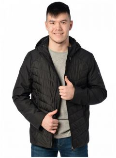 куртка KASADUN демисезонная, внутренний карман, капюшон, карманы, размер 52, черный