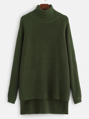 Стильный свитер с асимметричным низом размера плюс