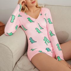 Пижама-комбинезон с принтом динозавра