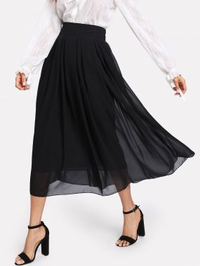 Модная шифоновая юбка с эластичной талией
