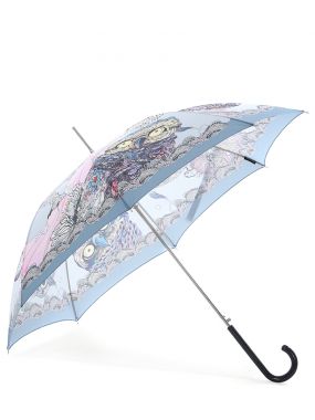 Зонт-трость складной с принтом