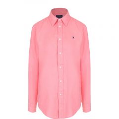 Однотонная льняная блуза свободного кроя Polo Ralph Lauren