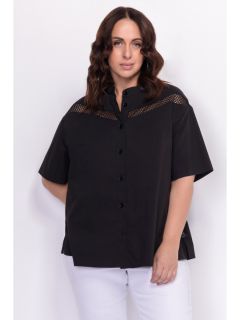 Блузка ​Эффектная блуза с тесьмой на кокетке 3271
