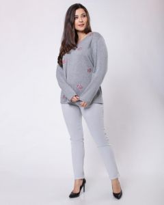 Пуловер, р. 52, цвет серый