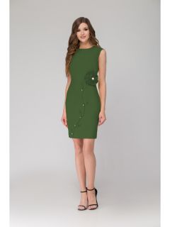 Платье 1082-2018 (темно-зеленый)