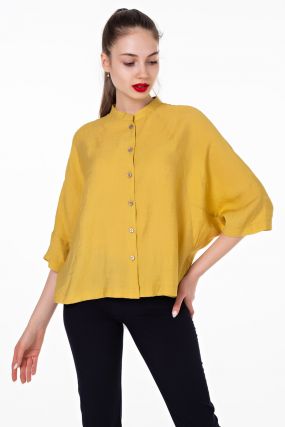 Блуза горчичного цвета