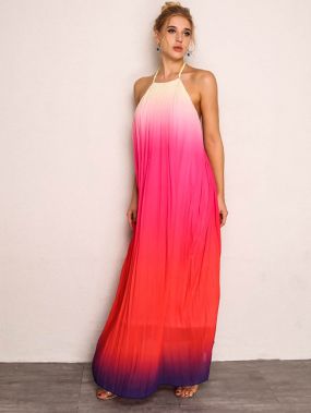 Joyfunear длинное платье-халтер с открытой спинкой