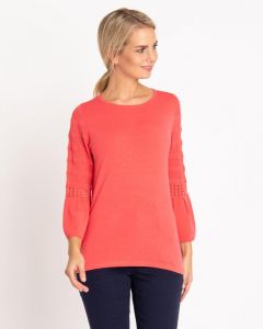 Пуловер, р. 56, цвет коралловый