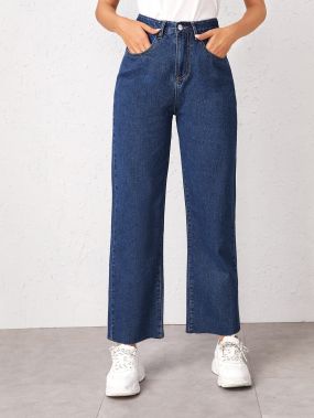 Модные прямые джинсы