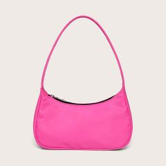 Неоновая ярко-розовая сумка-багет