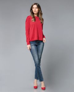 Пуловер, р. 58, цвет красный