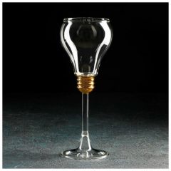 Бокал стеклянный для вина Magistro «Лампочка», 300 мл, 9×22,5 см