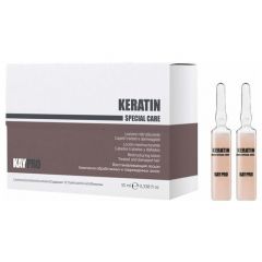KayPro Keratin Лосьон для волос восстанавливающий с кератином, 10 мл, 12 шт., ампулы