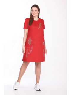 Платье 615-красный