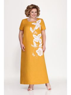 Платье 610-горчица