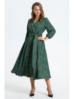 Платье 2684 зеленый с черным