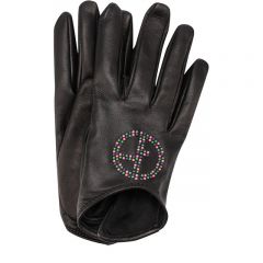 Кожаные перчатки с декоративной отделкой Giorgio Armani
