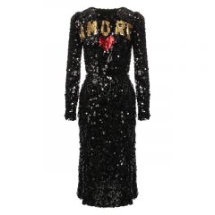 Платье с пайетками Dolce & Gabbana