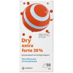 Vitateka Антиперспирант Dry extra forte 30%, ролик, 50 мл, 83 г