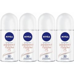 Дезодорант-антиперспирант шариковый NIVEA Эффект Пудры, 50 мл х 4 шт (4 штуки)