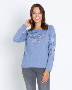 Пуловер, р. 54, цвет стальной синий