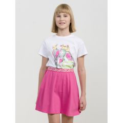 Pelican Комплект: футболка и юбка Biolime Попугаи