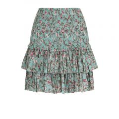 Хлопковая мини-юбка с принтом и оборками Isabel Marant Etoile