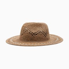 Шляпа женская с декором minaku цвет коричневый, р-р 56-58