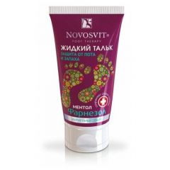 Жидкий тальк для ног Novosvit Фарнезол «Защита от пота и запаха», с ментолом, 50 мл