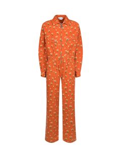 Оранжевый комбинезон с цветочным принтом Stella McCartney детский