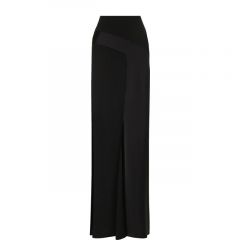 Однотонная юбка-макси с высоким разрезом Saint Laurent