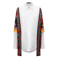 Рубашка из хлопка и шелка Dolce & Gabbana