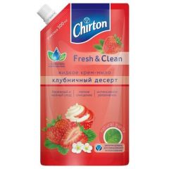 Chirton Крем-мыло жидкое Клубничный десерт, 500 мл, 500 г