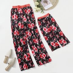 Широкие брюки с цветочным принтом