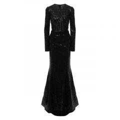 Платье с отделкой пайетками Dolce & Gabbana