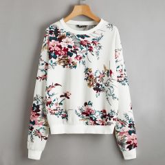 Пуловер с цветочным принтом